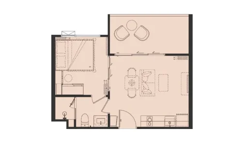 Планировка 1-bedroom L